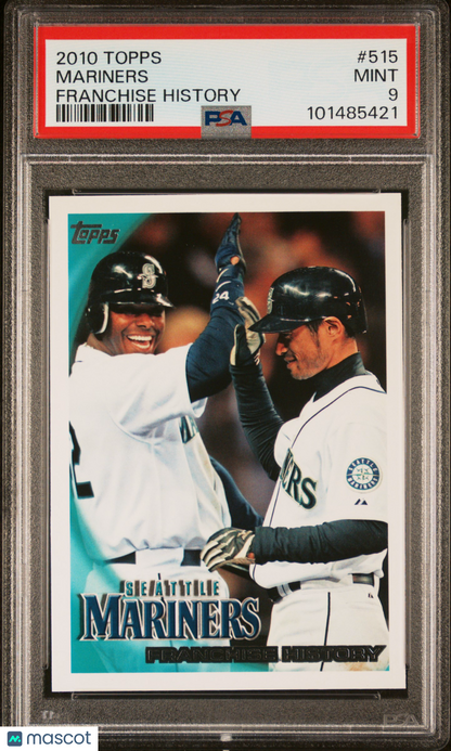 2010 Topps Ken Griffey Jr Ichiro Suzuki Franchise History #515 PSA 9