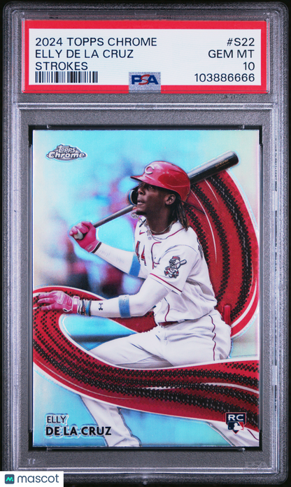 2024 Topps Chrome Strokes Elly De La Cruz #S22 PSA 10