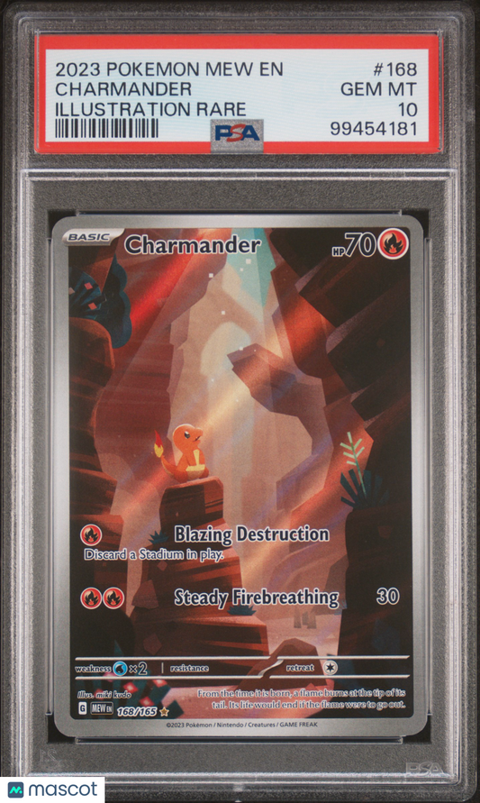 2023 Pokemon 151 Charmander IR #168 PSA 10