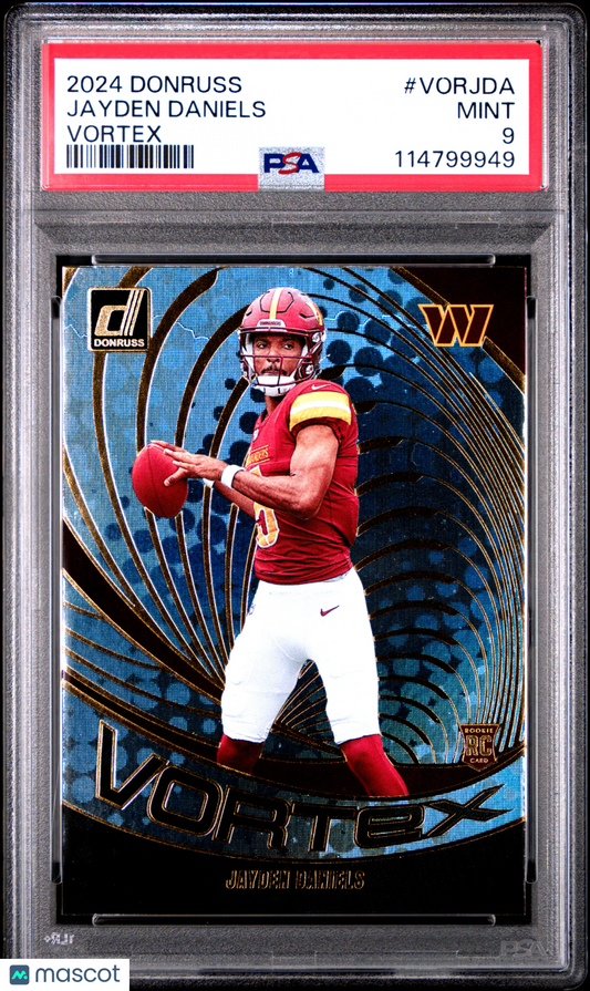 2024 Panini Donruss Vortex Jayden Daniels #VORJDA PSA 9