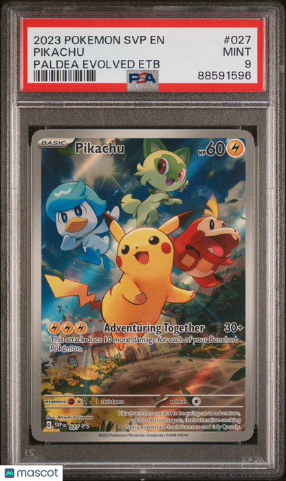 2023 Pokemon Black Star Promo Pikachu #027 PSA 9