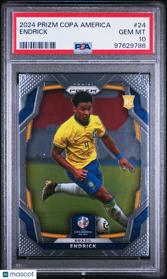 2024 Panini Prizm Conmebol Copa America Endrick #24 PSA 10