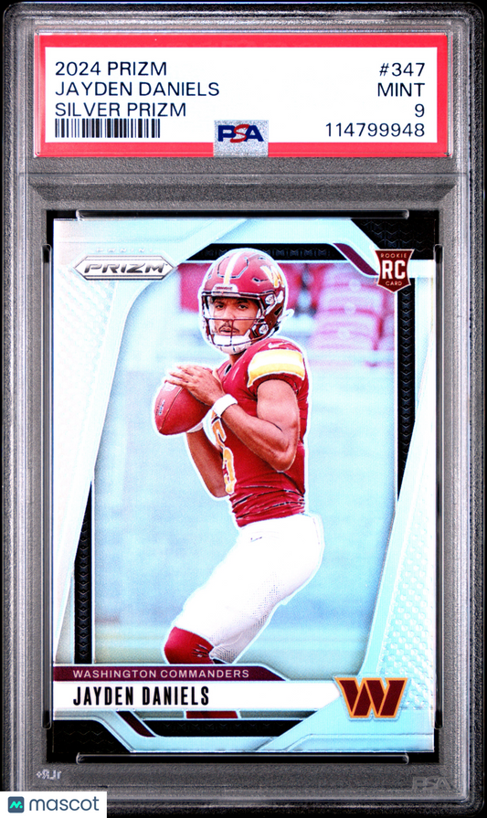 2024 Panini Prizm Jayden Daniels Silver #347 PSA 9