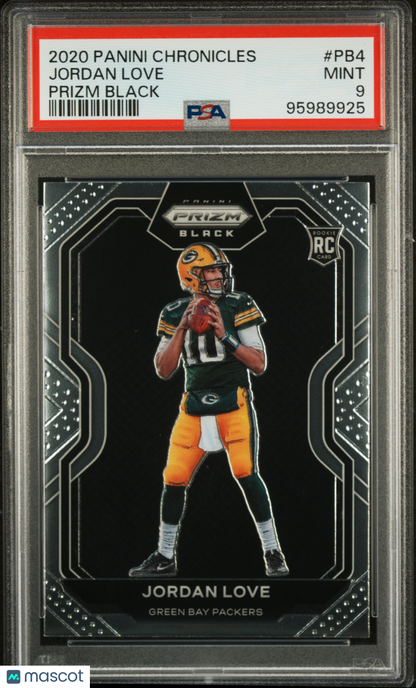 2020 Panini Chronicles Prizm Black Jordan Love #PB4 PSA 9