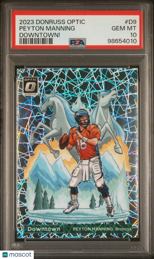 2023 Panini Donruss Optic Downtown! Peyton Manning #D9 PSA 10