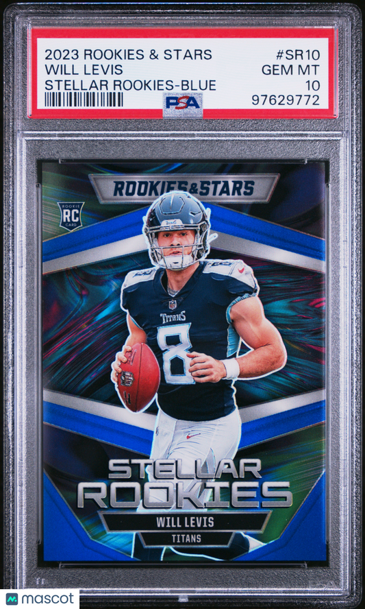 2023 Panini Rookies & Stars Stellar Rookies Will Levis Blue #SR10 PSA 10 /50