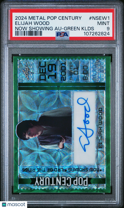 2024 Leaf Metal Pop Century Now Showing Autographs Elijah Wood #NSEW1 PSA 9 /2