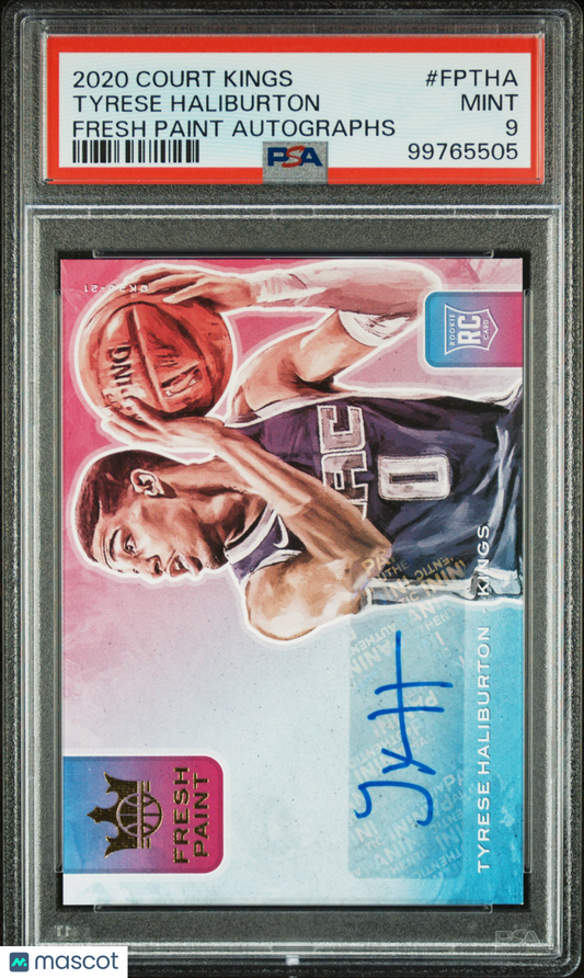 2020 Panini Court Kings Fresh Paint Auto Tyrese Haliburton /149 #FPTHA PSA 9