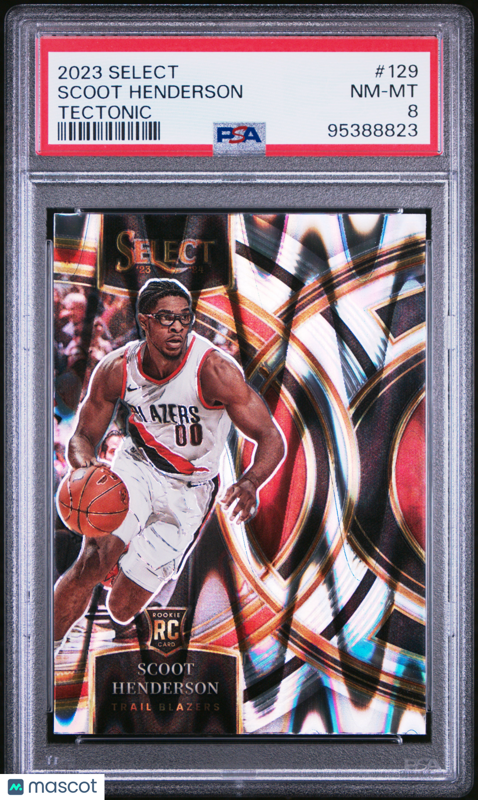 2023 Panini Select Scoot Henderson Tectonic #129 PSA 8