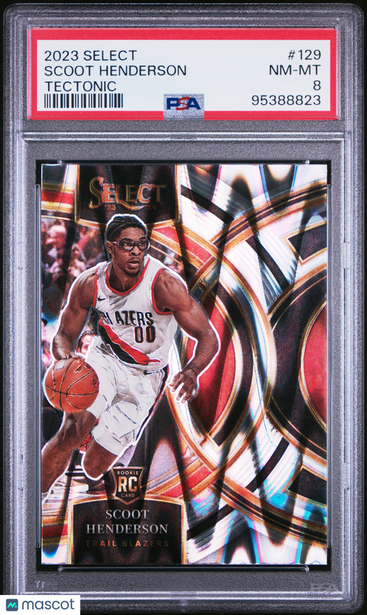 2023 Panini Select Scoot Henderson Tectonic #129 PSA 8