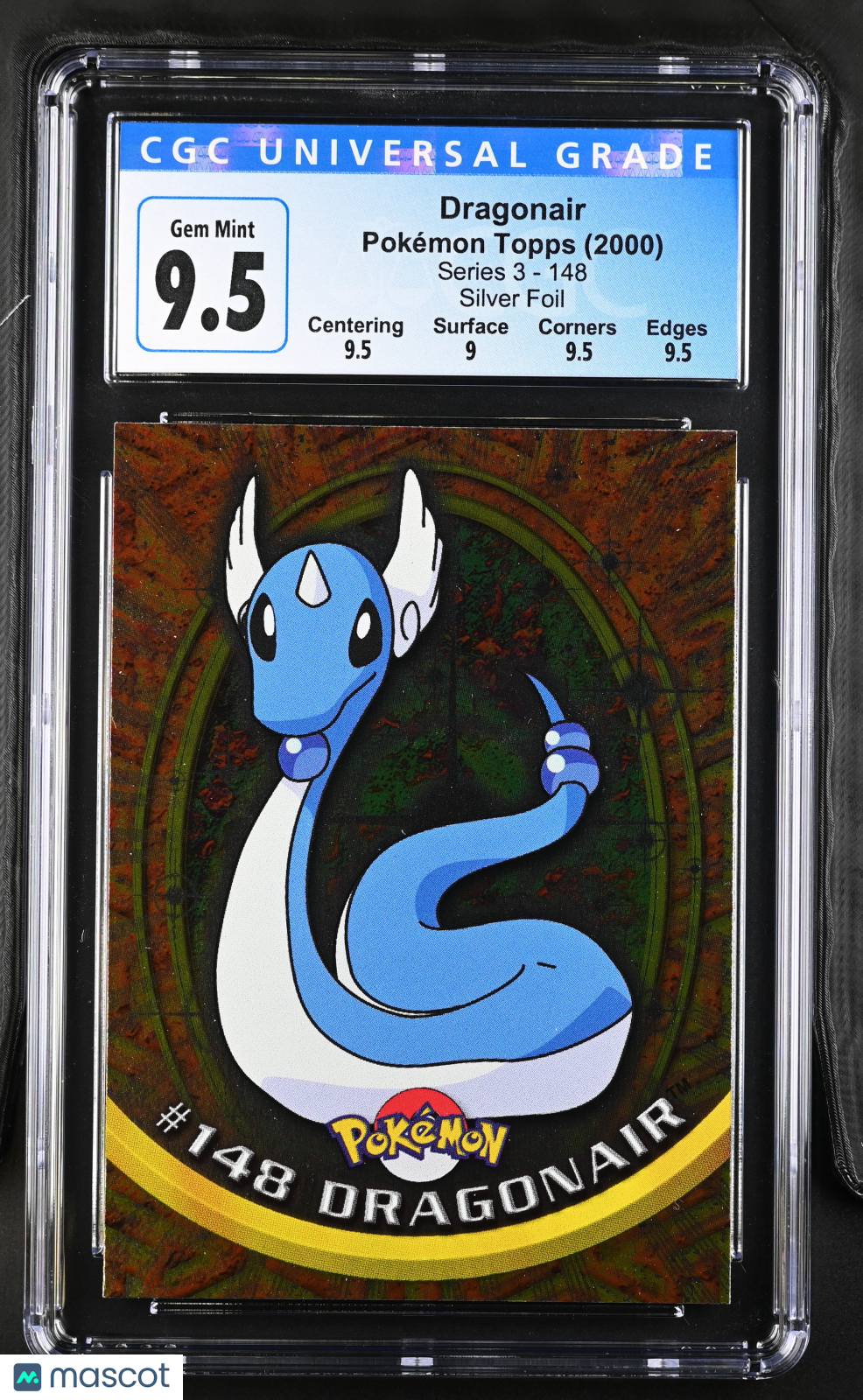 2000 Topps Series 3 Pokemon Dragonair Silver Foil #148 CGC 9.5