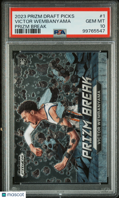 2023 Panini Prizm Draft Picks Prizm Break Victor Wembanyama #1 PSA 10