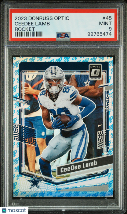 2023 Panini Donruss Optic Ceedee Lamb Rocket #45 PSA 9