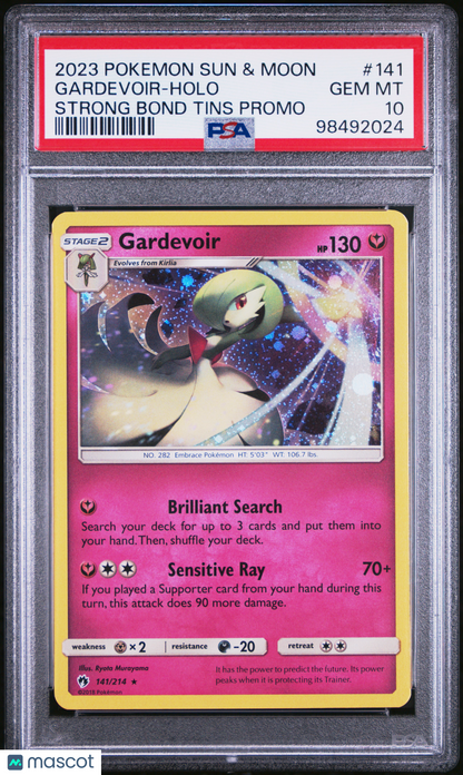 2023 Pokemon Strong Bond Tins Promo Gardevoir #141 PSA 10