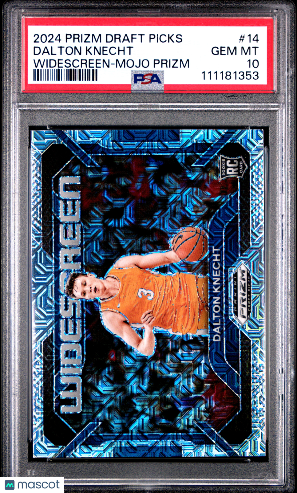 2024 Panini Prizm Draft Picks Widescreen Dalton Knecht Mojo /25 #14 PSA 10