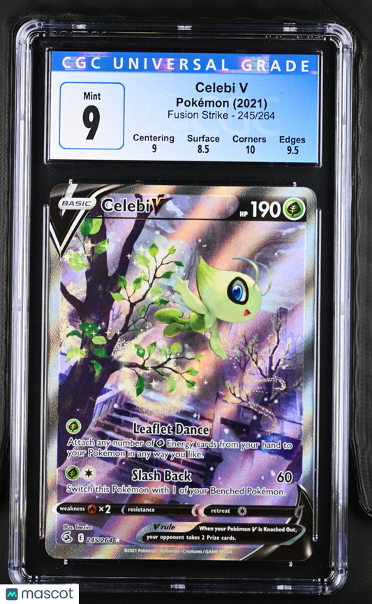 2021 Fusion Strike Celebi V Alt Art #245/264 CGC 9