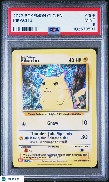 2023 Pokemon CLC Pikachu #008 PSA 9