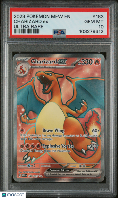 2023 Pokemon 151 Charizard EX Ultra Rare #183 PSA 10