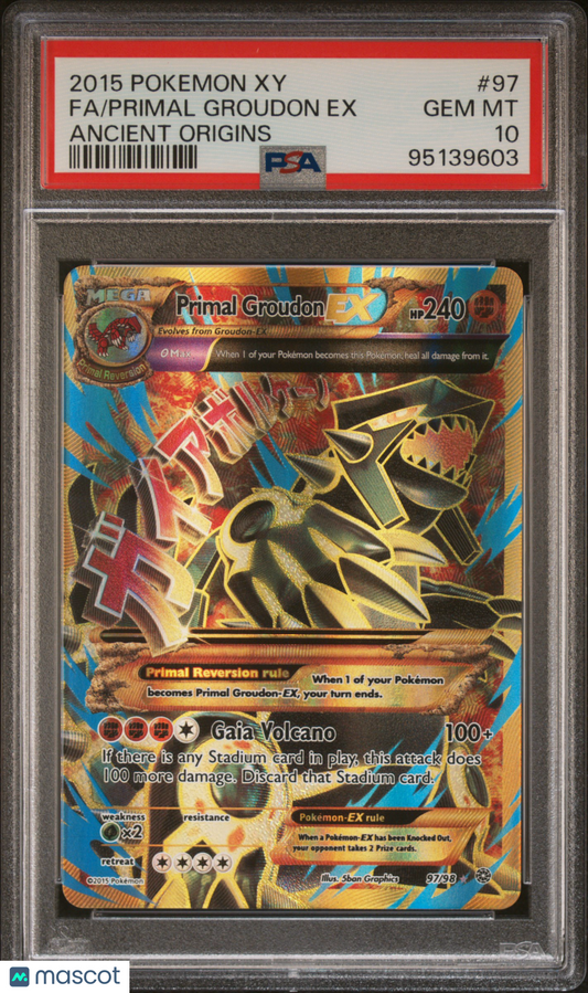 2015 Pokemon Xy Ancient Origins Primal Groudon EX #97 PSA 10