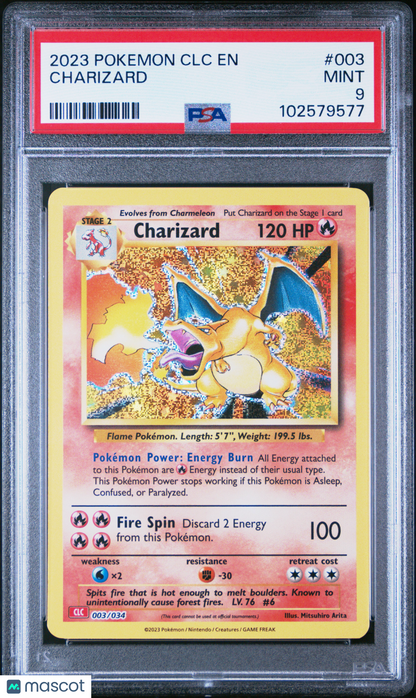 2023 Pokemon CLC Charizard #003 PSA 9