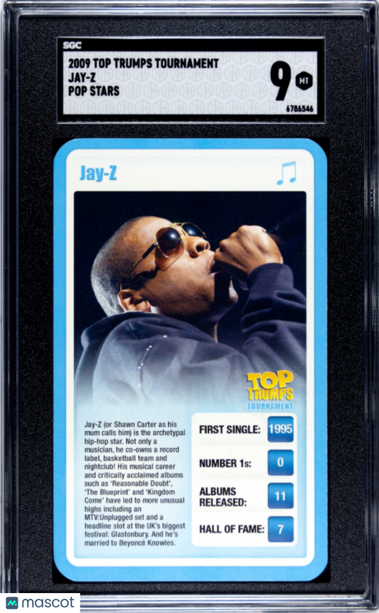 2009 Top Trumps Tournament Jay-Z Pop Stars SGC 9