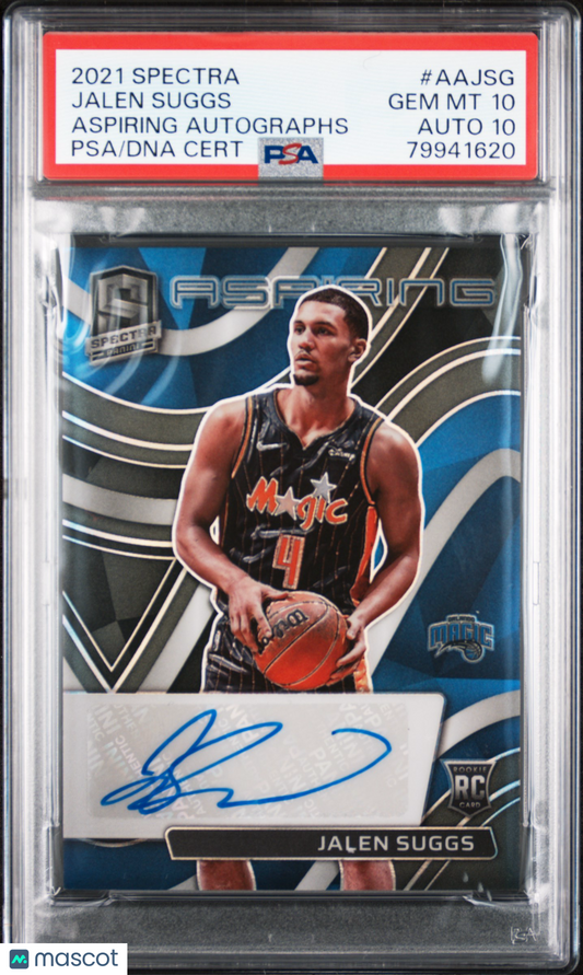 2021 Panini Spectra Aspiring Autographs Jalen Suggs /99 #AAJSG PSA 10