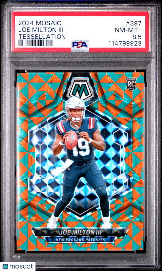 2024 Panini Mosaic Joe Milton III Tessellation #397 PSA 8.5