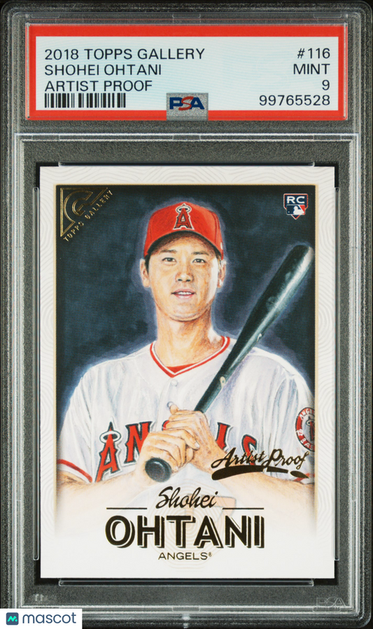 2018 Topps Gallery Shohei Ohtani Artist Proof #116 PSA 9