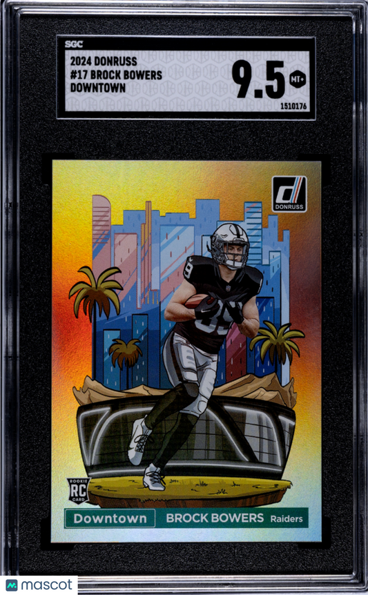 2024 Donruss Brock Bowers Downtown #17 SGC 9.5