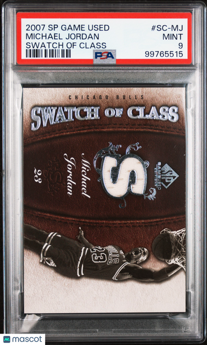 2007 SP Game Used Swatch Of Class Michael Jordan #SC-MJ PSA 9