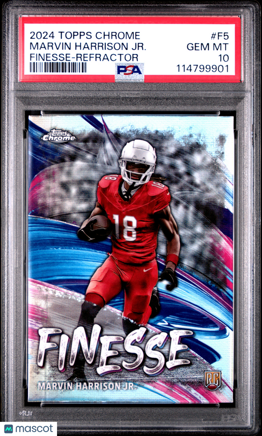 2024 Topps Chrome Finesse Marvin Harrison JR. Refractor #F5 PSA 10