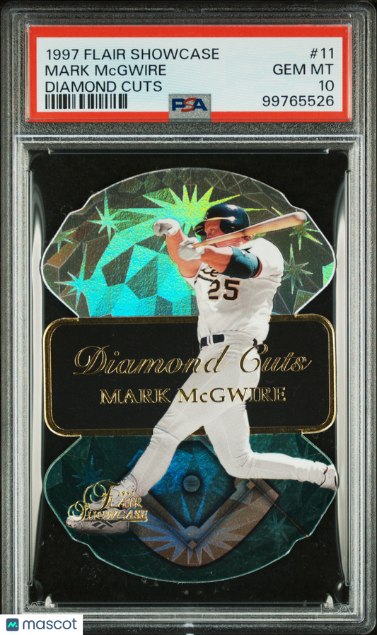 1997 Flair Showcase Diamond Cuts Mark Mcgwire #11 PSA 10