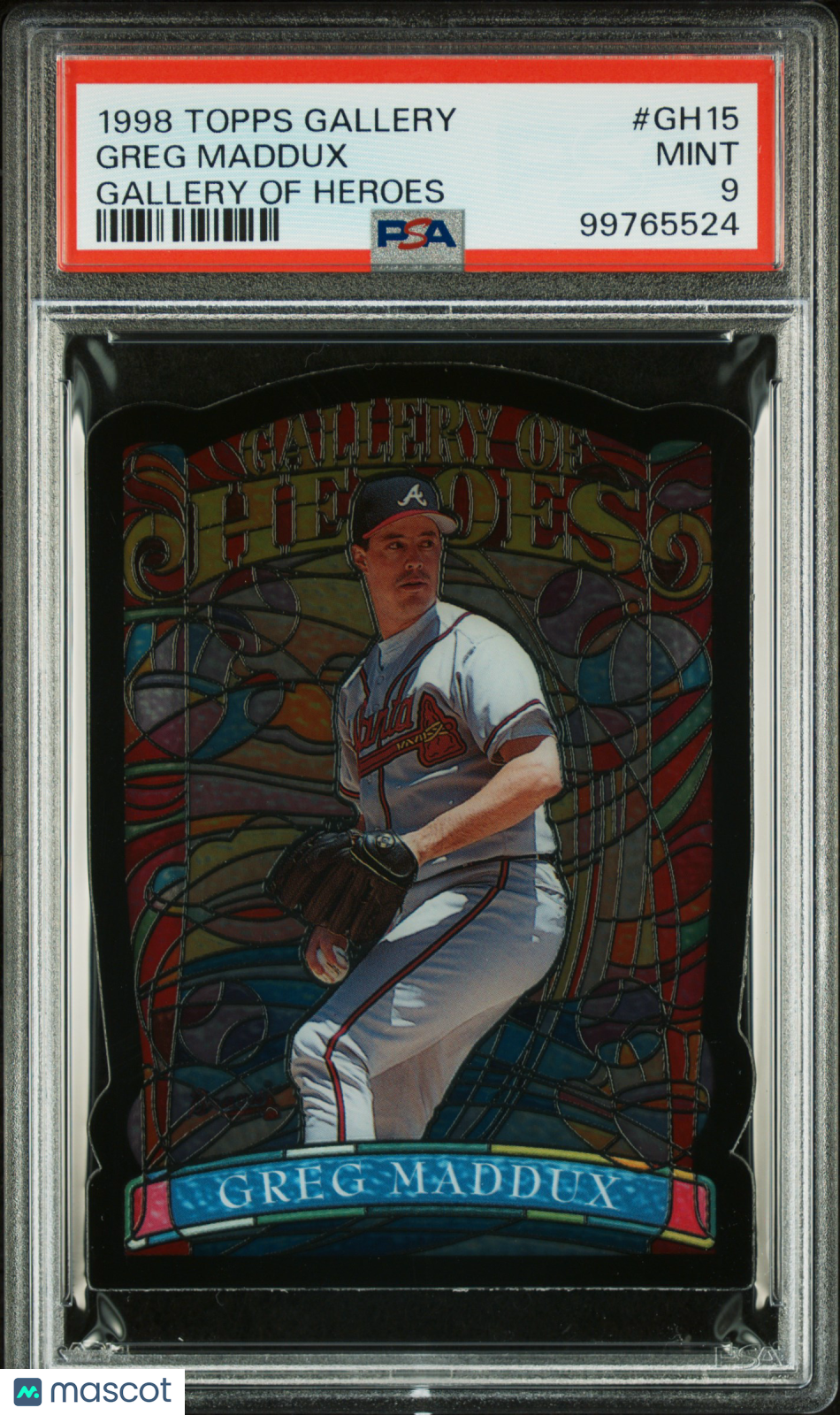 1998 Topps Gallery Gallery Of Heroes Greg Maddux #GH15 PSA 9