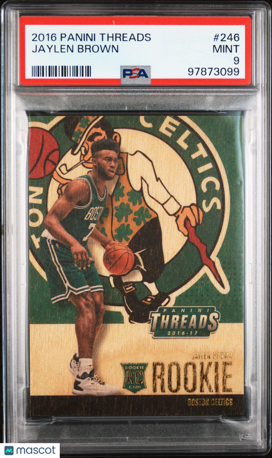 2016 Panini Threads Jaylen Brown Wood #246 PSA 9