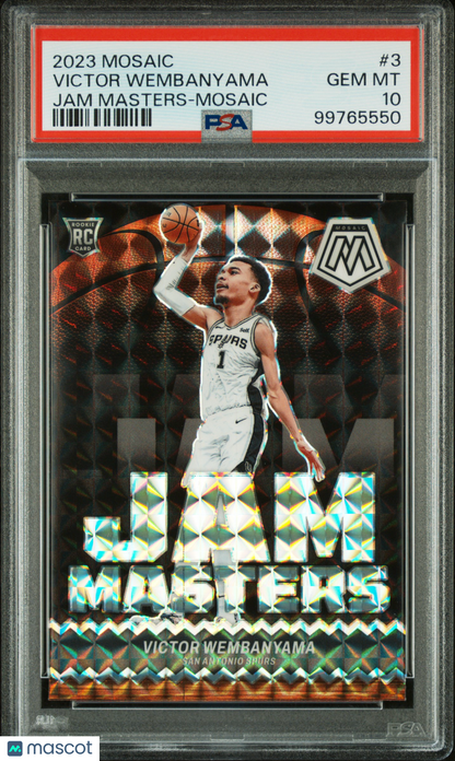 2023 Panini Mosaic Victor Wembanyama Jam Masters Mosaic #3 PSA 10