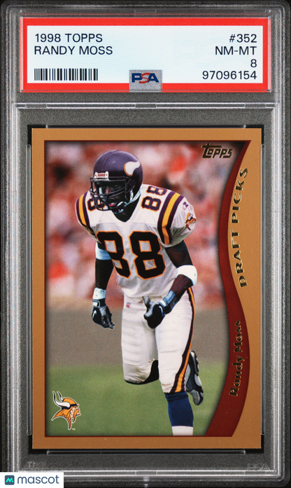 1998 Topps Randy Moss #352 PSA 8