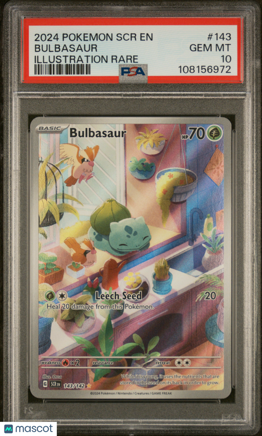 2024 Pokemon Stellar Crown Bulbasaur IR #143 PSA 10