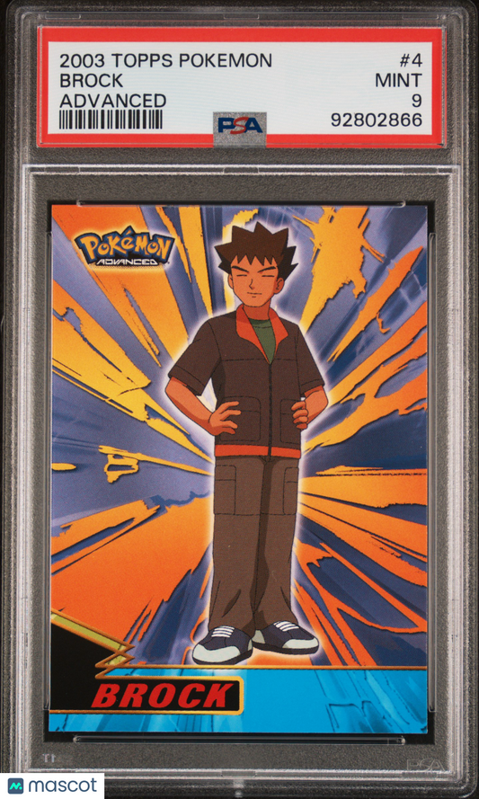 2003 Topps Pokemon Advanced Brock #4 PSA 9