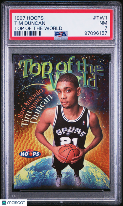 1997 Hoops Top Of The World Tim Duncan #TW1 PSA 7