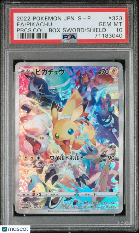 2022 Pokemon Japanese Promo Pikachu Full Art #323/S-P PSA 10