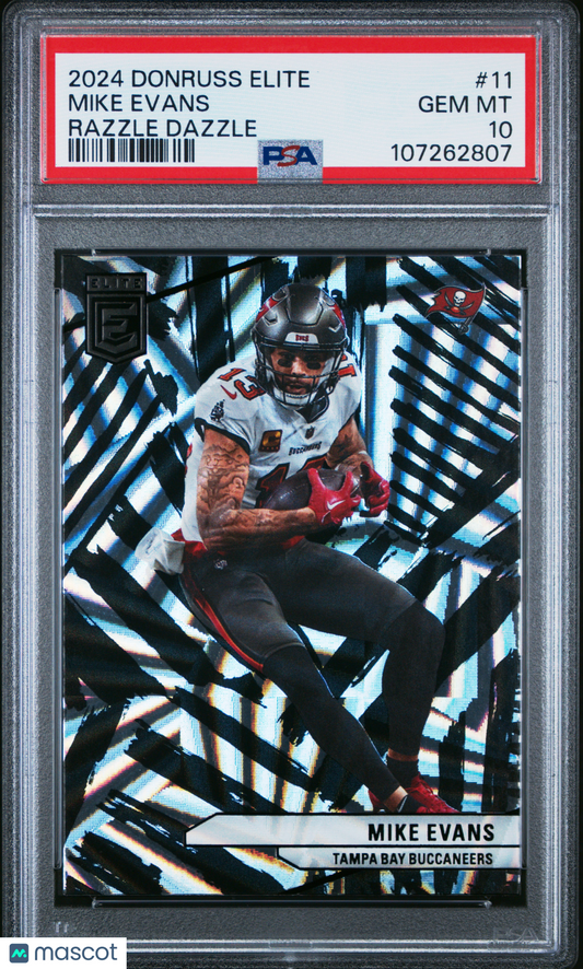 2024 Panini Donruss Elite Mike Evans Razzle Dazzle #11 PSA 10