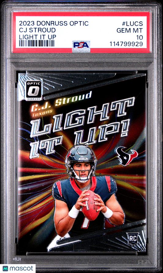 2023 Panini Donruss Optic Light It Up CJ Stroud #LUCS PSA 10