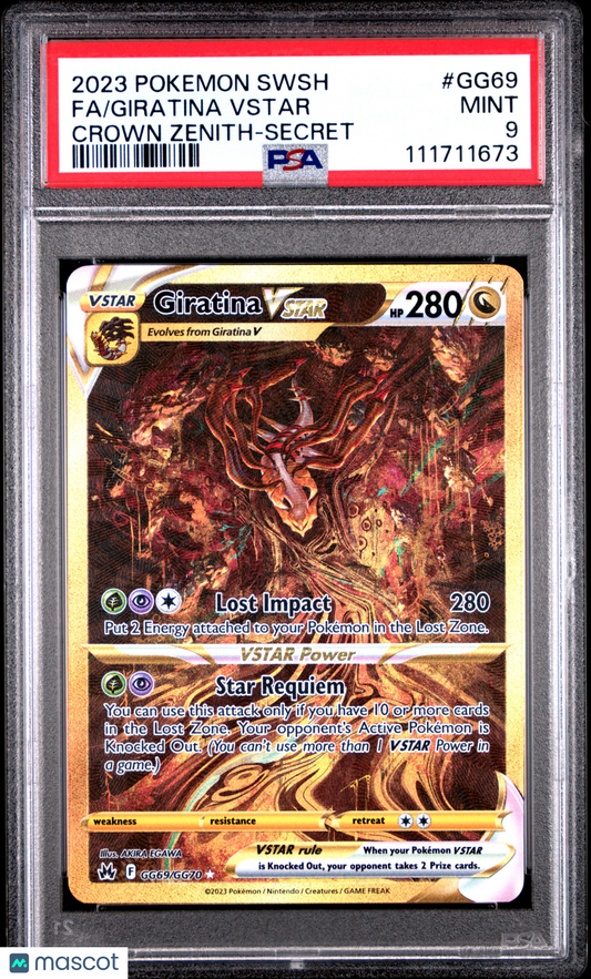 2023 Pokemon Sword And Shield Crown Zenith Giratina VSTAR #GG69 PSA 9