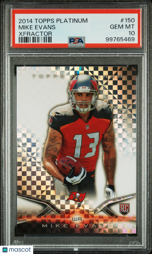 2014 Topps Platinum Mike Evans Xfractor #150 PSA 10