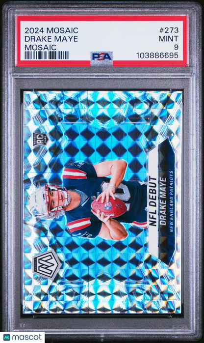 2024 Panini Mosaic Drake Maye Mosaic #273 PSA 9
