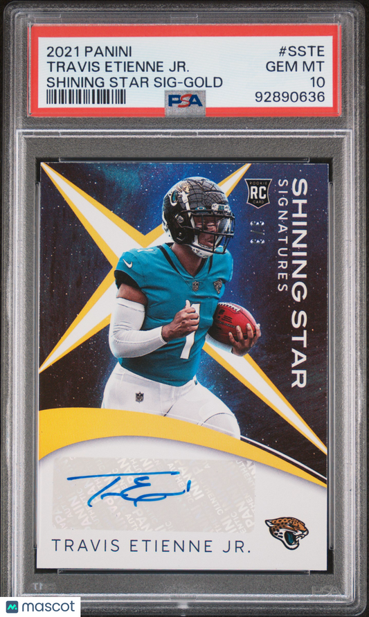 2021 Shining Star Signatures Travis Etienne Jr. Auto Gold #SSTE PSA 10 3/3