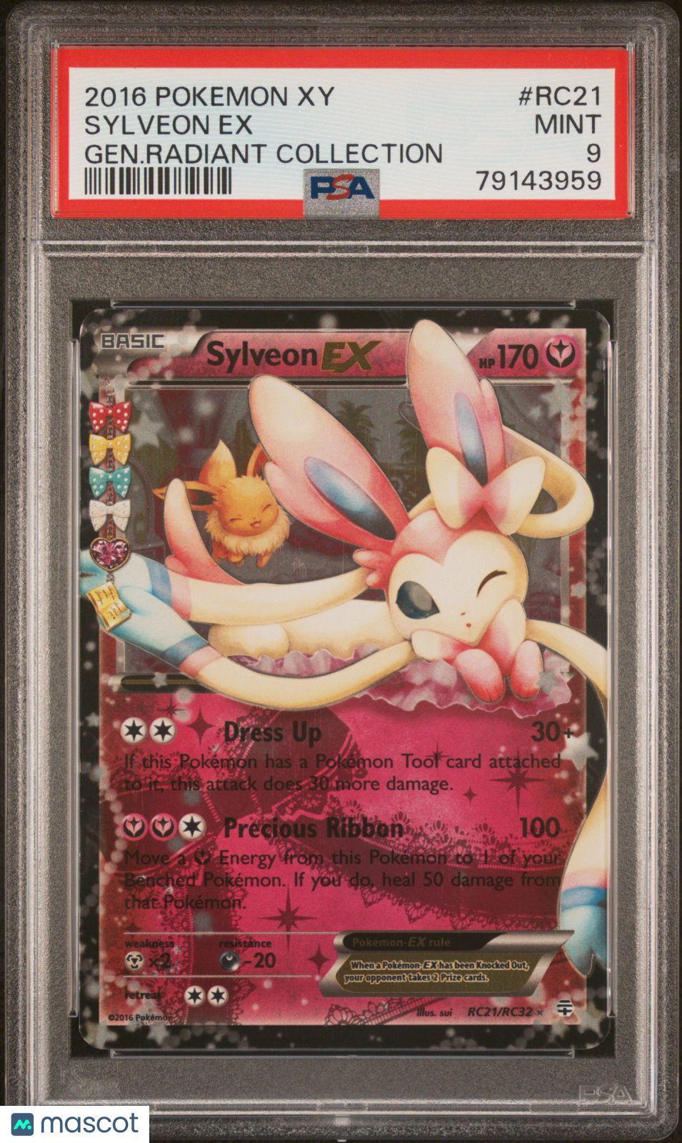 2016 Pokemon Xy Generations Radiant Collection Sylveon EX #RC21 PSA 9