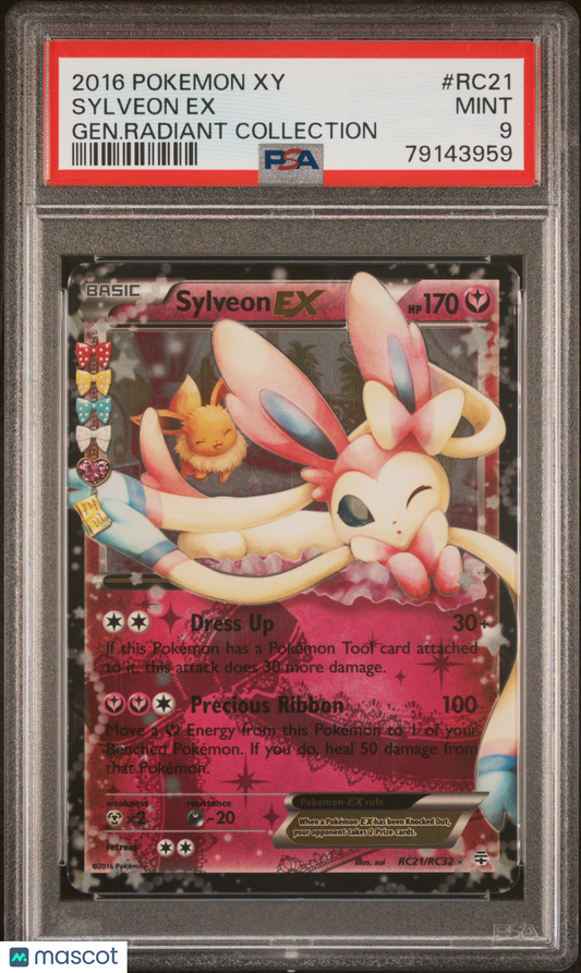 2016 Pokemon Xy Generations Radiant Collection Sylveon EX #RC21 PSA 9