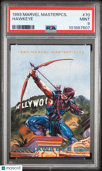 1993 Marvel Masterpieces Hawkeye #70 PSA 9