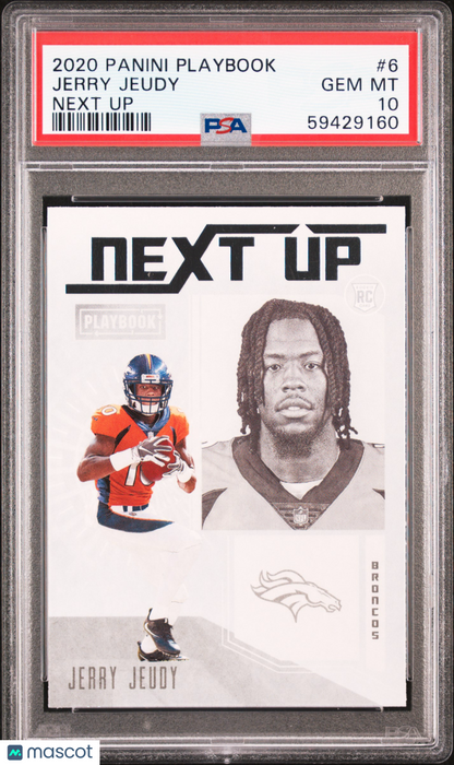2020 Panini Playbook Next Up Jerry Jeudy #6 PSA 10
